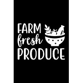 Farm Fresh Produce: 100 Pages 6’’’’ x 9’’’’ Recipe Log Book Tracker - Best Gift For Cooking Lover