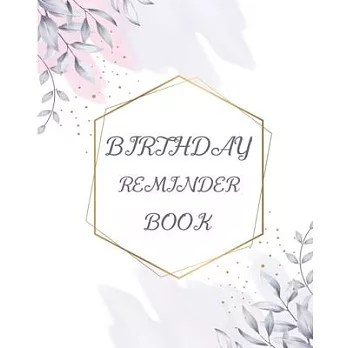 Birthday Reminder Book: Reminder book for birthdays and important events, Arranged by months from January to December, 2 notes pages for each