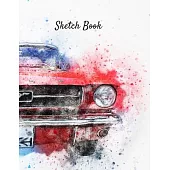 Sketch Book: Mustang Watercolor Themed Personalized Artist Sketchbook For Drawing and Creative Doodling
