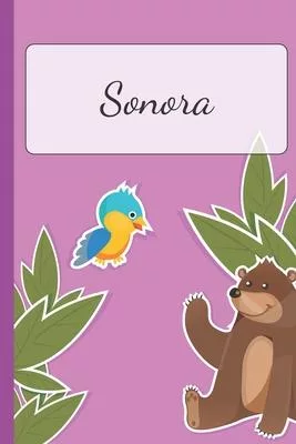 Sonora: Personalized Name Notebook for Girls - Custemized 110 Dot Grid Pages - Custom Journal as a Gift for your Daughter or W