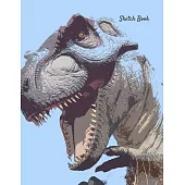 Sketch Book: Dinosaur Themed Personalized Artist Sketchbook For Drawing and Creative Doodling
