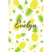Evelyn: Personalized Pineapple fruit themed Dotted Grid Notebook Bullet Grid Journal teacher gift teacher Appreciation Day Gif