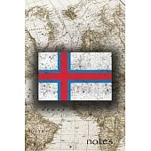 Notes: Beautiful Flag Of Faroe Islands Lined Journal Or Notebook, Great Gift For People Who Love To Travel, Perfect For Work
