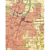 Weekly Planner: Topeka, Kansas (1951): Vintage Topo Map Cover