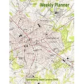 Weekly Planner: Spartanburg, South Carolina (1949): Vintage Topo Map Cover
