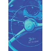 Aqua Blue Vintage Car, Get In Gear Collection Lined Journal, Volume 9 - 120 College Ruled Lined Pages - 6