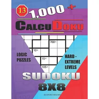 1,000 + Calcudoku sudoku 8x8: Logic puzzles hard - extreme levels