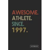 Awesome Athlete Since 1997 Notebook: Blank Lined 6 x 9 Keepsake Birthday Journal Write Memories Now. Read them Later and Treasure Forever Memory Book