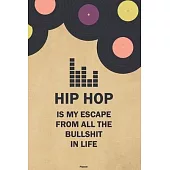 Hip Hop is my Escape from all the Bullshit in Life Planner: Hip Hop Vinyl Music Calendar 2020 - 6 x 9 inch 120 pages gift