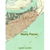 Weekly Planner: Galveston, Texas (1943): Vintage Topo Map Cover
