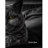 Sketch Book: Majestic Black Cat Themed Notebook for Drawing, Writing, Painting, Sketching or Doodling, 120 Pages, 8.5 x 11