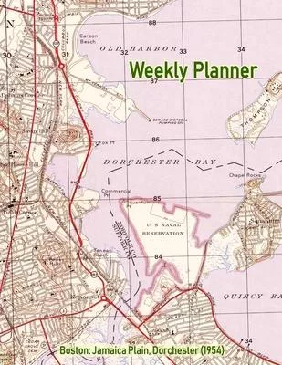 Weekly Planner: Boston: Jamaica Plain, Dorchester (1954): Vintage Topo Map Cover