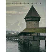 Notebook: College Ruled - 8.5 x 11 Inches - 100 Pages - For School, Office or Home - Swiss Village Cover