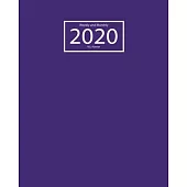 2020 Planner Weekly and Monthly: Jan 1, 2020 to Dec 31, 2020: Weekly & Monthly Planner and Calendar Views: Violet 3