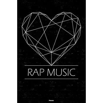 Rap Music Planner: Rap Music Geometric Heart Music Calendar 2020 - 6 x 9 inch 120 pages gift