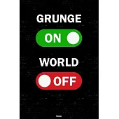 Grunge On World Off Planner: Grunge Unlock Music Calendar 2020 - 6 x 9 inch 120 pages gift