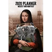 2020 Planner Weekly and Monthly: Harley Davidson F Head V-Twin Motorcycle Engine Retro Mona Lisa (Jan 1, 2020 to Dec 31, 2020)