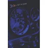 Blue Vintage Car, Get In Gear Collection Lined Journal, Volume 10 - 120 College Ruled Lined Pages - 6