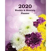 2020 Weekly & Monthly Planner: Jan 1, 2020 to Dec 31, 2020: Organizer & Diary With Holidays (Floral Cover)
