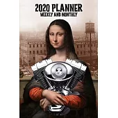2020 Planner Weekly and Monthly: Harley Davidson Twin Cam V-Twin Motorcycle Engine Retro Mona Lisa (Jan 1, 2020 to Dec 31, 2020)