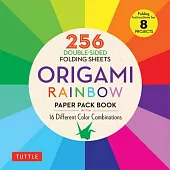 Origami Rainbow Colors Paper Pack Book: 16 Different Color Combinations