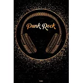 Punk Rock Planner: Punk Rock Golden Headphones Music Calendar 2020 - 6 x 9 inch 120 pages gift