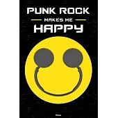 Punk Rock Makes Me Happy Planner: Punk Rock Smiley Headphones Music Calendar 2020 - 6 x 9 inch 120 pages gift