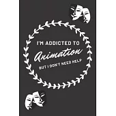 Animation Notebook Black&White Cover: Funny Gifts Ideas for Men/Women on Birthday Retirement or Christmas - Humorous Lined Journal to Writing
