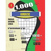 1,000 + Numbricks puzzles extreme levels: Formats 4x4 + 5x5 + 6x6 + 7x7 + 8x8 + 9x9 + 10x10 + 11x11 + 12x12
