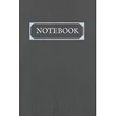 Classic notebook dark gray Large: Hardcover 9*9 in 120 pages high-quality.
