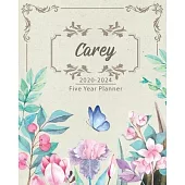 CAREY 2020-2024 Five Year Planner: Monthly Planner 5 Years January - December 2020-2024 - Monthly View - Calendar Views - Habit Tracker - Sunday Start
