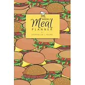 Weekly Meal Planner with Shopping List and Recipes: Organizer for 40 Weeks - Mosaic Collection - Burgers - 6