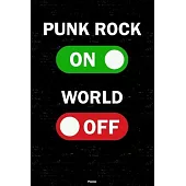 Punk Rock On World Off Planner: Punk Rock Unlock Music Calendar 2020 - 6 x 9 inch 120 pages gift