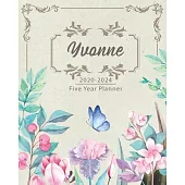 YVONNE 2020-2024 Five Year Planner: Monthly Planner 5 Years January - December 2020-2024 - Monthly View - Calendar Views - Habit Tracker - Sunday Star