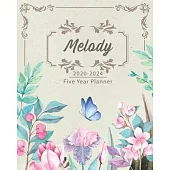 MELODY 2020-2024 Five Year Planner: Monthly Planner 5 Years January - December 2020-2024 - Monthly View - Calendar Views - Habit Tracker - Sunday Star
