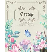 LESLEY 2020-2024 Five Year Planner: Monthly Planner 5 Years January - December 2020-2024 - Monthly View - Calendar Views - Habit Tracker - Sunday Star