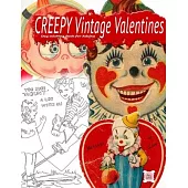 Creepy Vintage Valentines Day Coloring Book For Adults