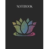 Notebook: Lotus Flower Yoga Meditation Namaste Cute Gif Lovely Composition Notes Notebook for Work Marble Size College Rule Line