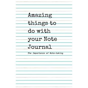 Amazing Things to do with you note Journal: Large ( 6 x 9 inches ) - 110 pages