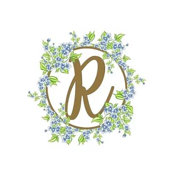 博客來-R: Beautiful Monogram Initial R Notebook - Lined Writing Notebook ...