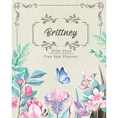 BRITTNEY 2020-2024 Five Year Planner: Monthly Planner 5 Years January - December 2020-2024 - Monthly View - Calendar Views - Habit Tracker - Sunday St