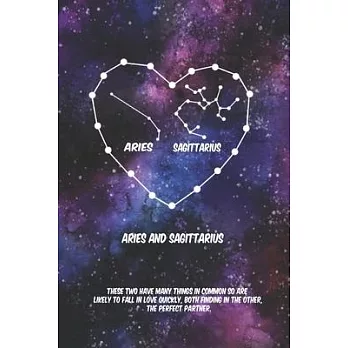 2020 The Astrology of Love for Aries with sagittarius: horoscope, love, relationship and compatibility: Lined Notebook / journal gift, 110 pages, 6x9