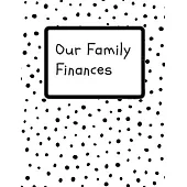 Our Family Finances: Simple Monthly Bill Organizer to Track Bills and Expenses - Payments Checklist Log Book - Budget Worksheets - 8.5 x 11