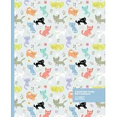 Wide Ruled Composition Notebook: Cute Dancing Cats - Blank Wide Ruled Book with Table of Contents is Perfect for the Home, Office or School.