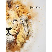 Sketch Book: Lion Themed Personalized Artist Sketchbook For Drawing and Creative Doodling