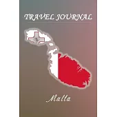 6x9 Travel Journal for Malta with 50 Half Blank Pages for pictures, drawings with texts