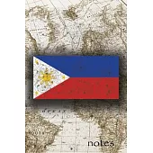 Notes: Beautiful Flag Of Philippines Lined Journal Or Notebook, Great Gift For People Who Love To Travel, Perfect For Work Or