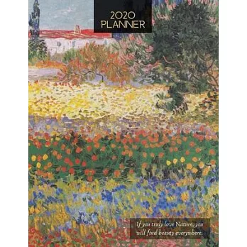 2020 Planner Flowering Garden with Path: Vincent Van Goghs 2020 Weekly and Monthly Calendar Planner with Notes, Tasks, Priorities, Reminders - Fun Uni