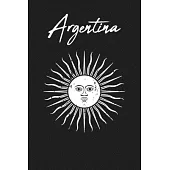 Argentina: Sun Emblem 120 Page Lined Note Book