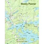Weekly Planner: Deer Isle, Maine (1984): Vintage Topo Map Cover